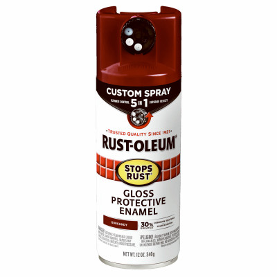 Stops Rust Custom Spray 5-in-1 Spray Paint, Gloss Burgundy, 12 oz.
