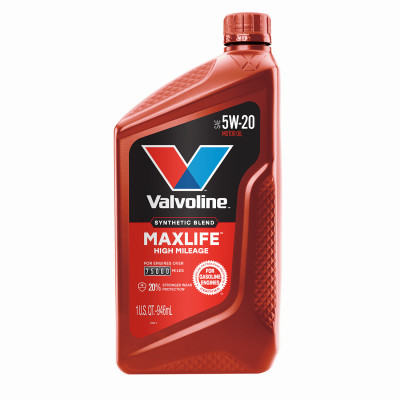 MaxLife High Mileage Motor Oil, High-Mileage, SAE 5W-20, 1-Qt.