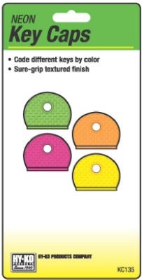 Key Caps, Assorted Neon Colors, 4-Pk. (5 pieces)