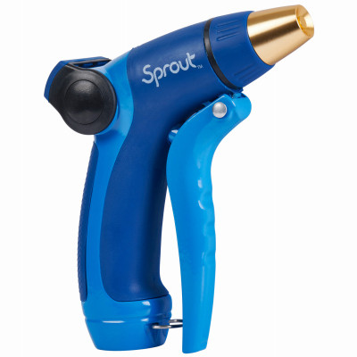 Sprout Hose Nozzle, Front Trigger, Adjustable, Blue