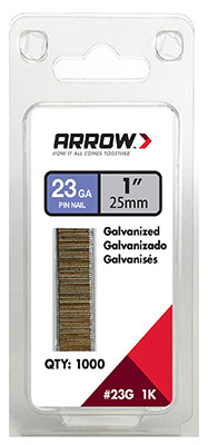 Collated Pin Nails, 23 Gauge, 1 In., 1,000-Ct.