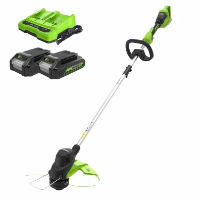 48V String Grass Trimmer, 2 x24V Batteries & Charger, 15-in.