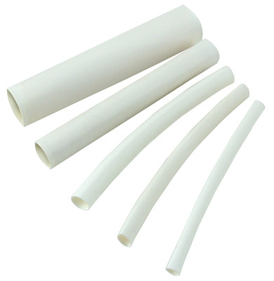Heat Shrink Tubing, 3/16-3/32 x 4-In., White