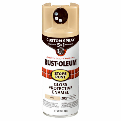 Stops Rust Custom Spray 5-in-1 Spray Paint, Gloss Sand, 12 oz.