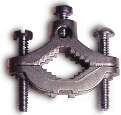 Galvanized Grounding Clamp Pipe, Zinc, 0.5 - 1-In.