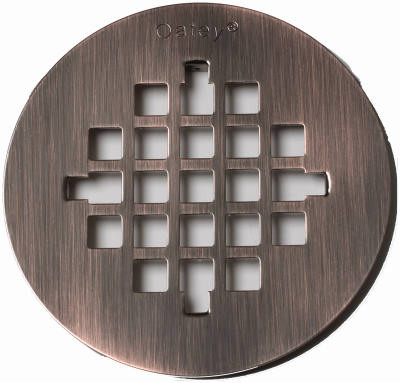 Universal Snap Tite Shower Drain Strainer, Rubbed Bronze, 4-1/4 In.