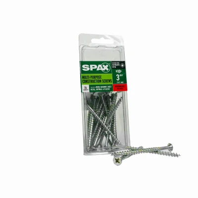 #10 x 2-1/2" Interior Flat Head Wood Screws Construction Phillips Square Unidrive (12 EA)