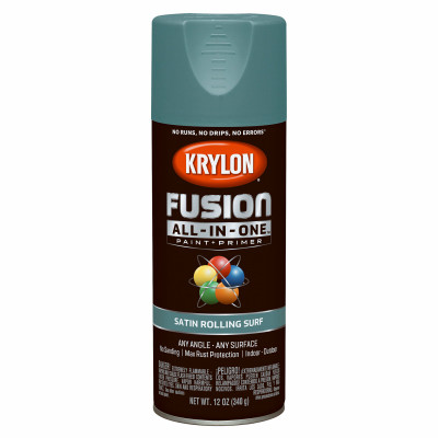 Fusion All-In-One Spray Paint + Primer, Satin Rolling Surf, 12-oz. (6 pieces)