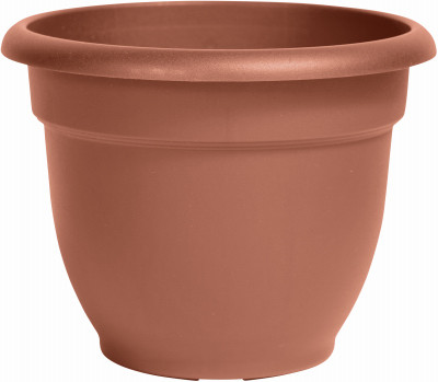 Ariana Planter, Plastic, Self-Watering, Bell Shape, Terra Cotta, 6 In.