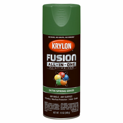 Fusion All-In-One Spray Paint + Primer, Satin Grass, 12-oz.