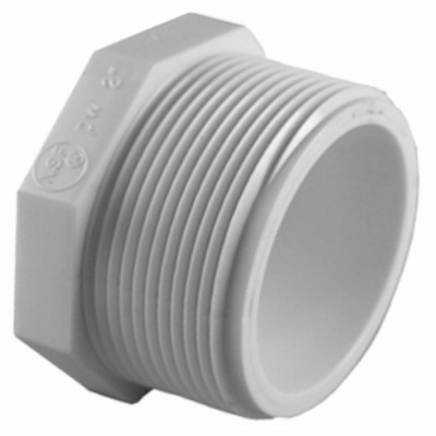 Schedule 40 Pipe Plug, White, 1-1/4 In. MPT