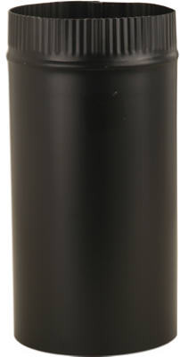 Stove Pipe, Black, 24 Gauge, 6 x 12 In. (10 pieces)