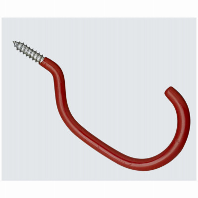 Bicycle Hook, Red Vinyl Over Steel