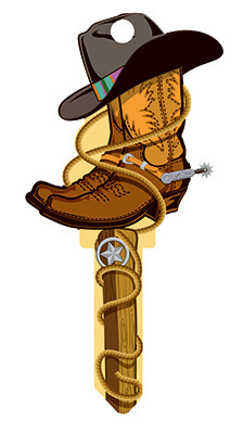 Key Blank, KW1, Cowboy Boot & Rope (5 pieces)