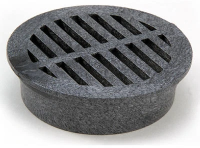 Round Grate, Black Foam Polyolefin, 4 In.