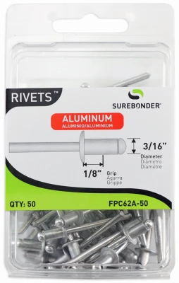 50-Pack Short Aluminum Rivets