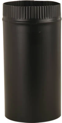 Black Stove Pipe, Half joint, 24 Gauge, 7 x 12 In. (10 pieces)