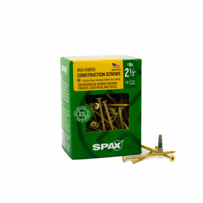 #8 x 2-1/2" Interior Flat Head Wood Screws Construction Torx T-Star Plus (133 EA) 1 LB