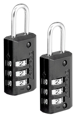 2-Pack 13/16-In. Wide Combination Set-Your-Own Luggage Lock