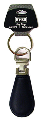 Silver & Black Leather Keychain (3 pieces)