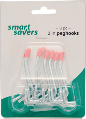 SS 8CT 2" Pegboard Hook