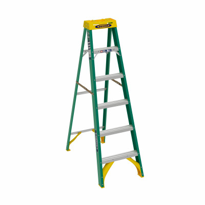 Werner 6 Ft. Fiberglass Step Ladder with 225 Lb. Load Capacity Type II Ladder Rating