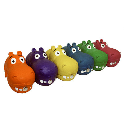 Hippo Latex Dog Toy, Assorted, 8-In. (3 pieces)