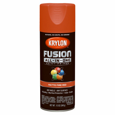 Fusion All-In-One Spray Paint + Primer, Matte Fire Red, 12-oz.