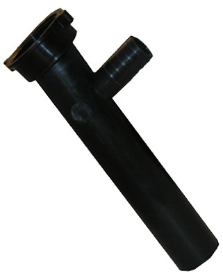 Black Plastic Tubular,1-1/2-Inch X 8-Inch,Direct Connect,Branch Tailpiece,With 7/8-Inch Outlet,Carded