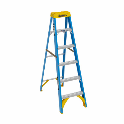 Werner 6 Ft. Fiberglass Step Ladder with 250 Lb. Load Capacity Type I Ladder Rating