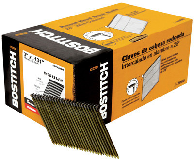 Collated Stick Framing Nails, Plain Shank, 3 x .131 In.
