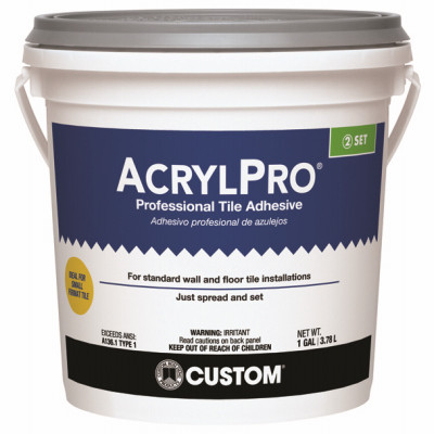Ceramic Tile Adhesive, White, Gallon