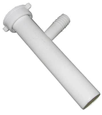 Dishwasher Branch Tailpiece, PVC, 8 In.
