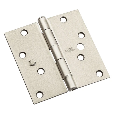 Security Hinge, Satin Nickel, 4 In.