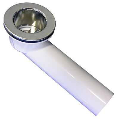 Bath Tub Waste/Overflow Bath Shoe, PVC, Chrome, 1.5 In.