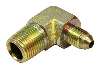 90 Degree Hydraulic Adapter, 1/4-In. Male JIC x 3/8-In. MP