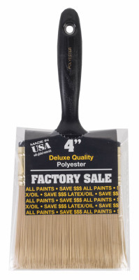 Factory Sale Paint Brush, Polyester & Black Plastic, 4-In.