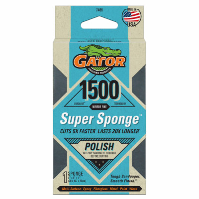 Sanding Sponge, 3 x 5 In., 1500 Grit