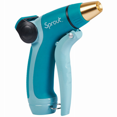 Sprout Hose Nozzle, Front Trigger, Adjustable, Green