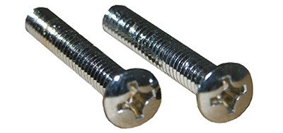 Screws For Trip Lever Plates Or Waste/Overflow Plates, Chrome Plated