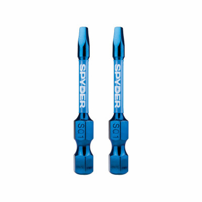 SQ1 Square Impact Driver Bits, 2 In., 2-Pk.