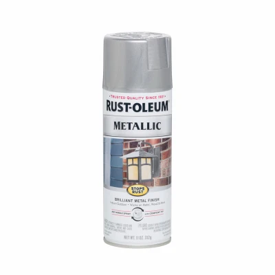 Stops Rust Metallic Spray Paint, Silver, 11-oz.