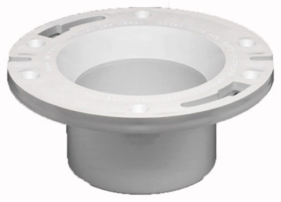 Schedule 40 DWV PVC Pipe Fitting, Flange, 3 or 4 In.