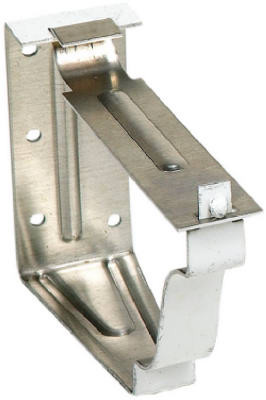Snap Lok Fascia Bracket, White Aluminum, 5 In., 2-Pc.