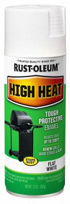 High-Heat Spray Paint, Flat White, 12 oz.