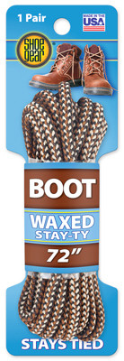 Stay-Ty Waxed Boot Laces, Rattlesnake, 72 In., Pair (6 pieces)
