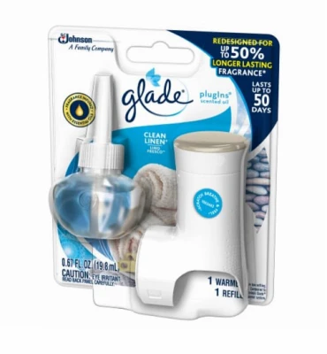 Plug Ins Scented Oil Warmer + Refill, Clean Linen Scent