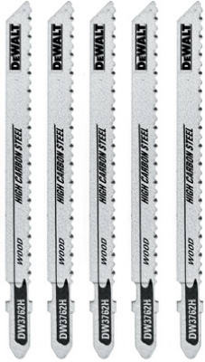 T-Shank Laminate Down-Cut Jigsaw Blade, 4 In., 10-TPI, 5-Pk.