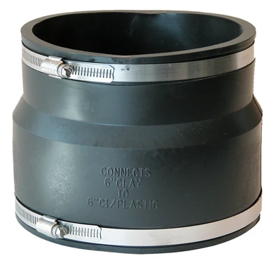 Sewer Drain Repair Coupling, PVC, 6 In.