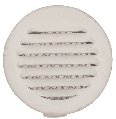 Circle Vent, White, 1 In., 6-Pk.